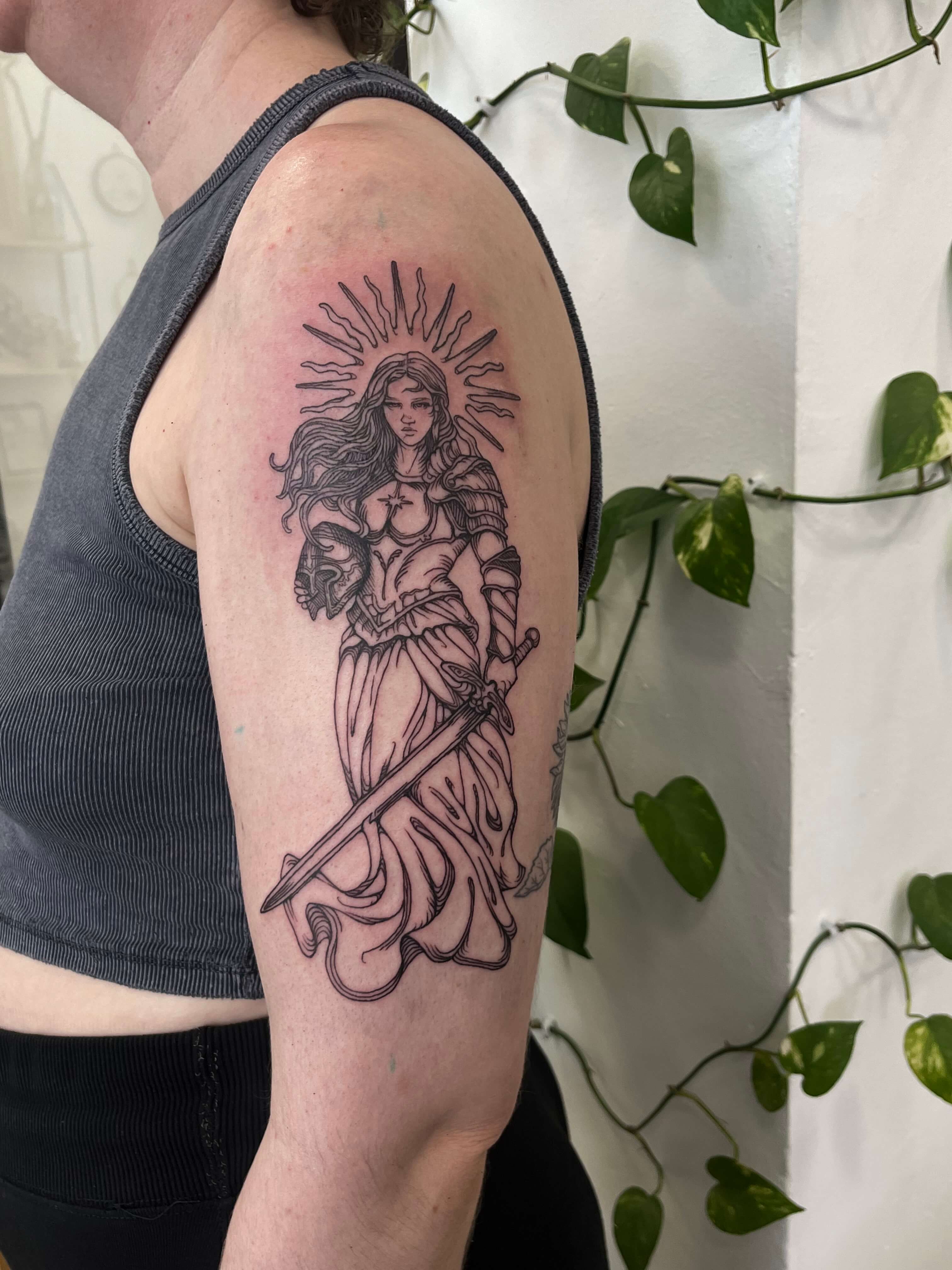 Tatuaje estilo grabado 12